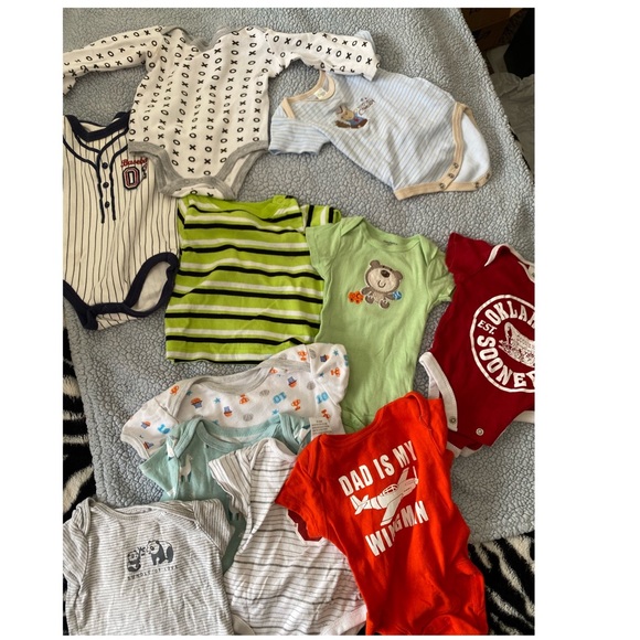 0-3 months baby boy onesies bodysuit and pants - Picture 4 of 4